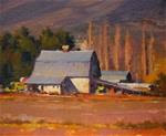 "Cascade Mountain Farm"  landscape oil painting by Robin Weiss - Posted on Tuesday, March 31, 2015 by Robin Weiss