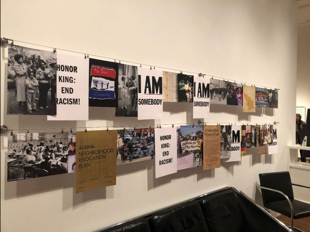 PDX civil rights archives, courtesy of Terry Baxter via Multnomah County. Images of children, community, police brutality and posters from rallies and other cultural events.