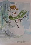 Watercolor Snowman No. 8 - Posted on Wednesday, January 28, 2015 by Brande Arno