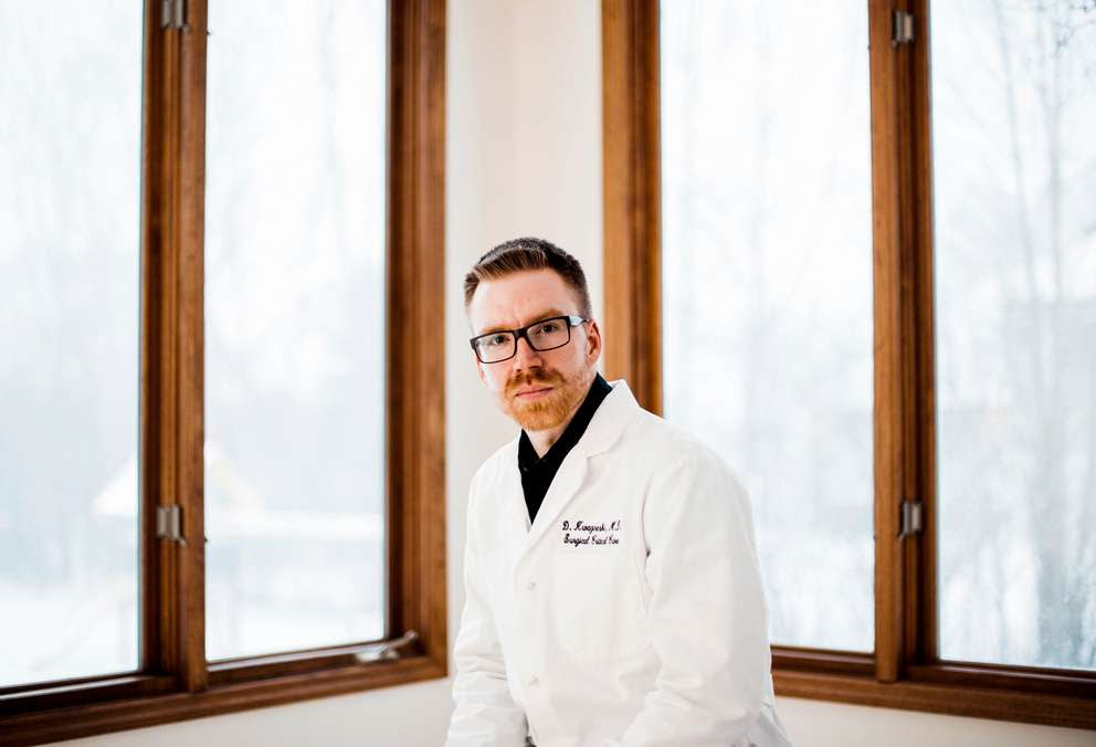 After Dr. Douglas Kwazneski witnessed a surgical stapler malfunction, he surveyed leading surgeons and discovered that more than two-thirds had experienced a stapler malfunction, or knew a peer who did. (Kendra Stanley-Mills for KHN)