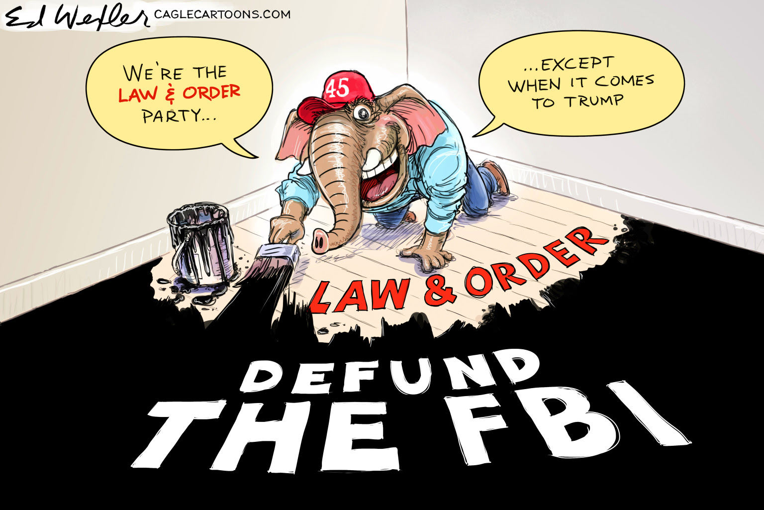 Republicans say DEFUND THE FBI. The party of Law and Order in now lawless and disorderly.