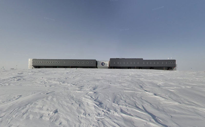 Explorando la Antártida con Google Street View ceremonial south pole