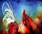 RAINBOW ROOSTER - Posted on Thursday, January 1, 2015 by Kristy Tracy