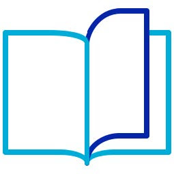 Image: open book with page turning - click to engage