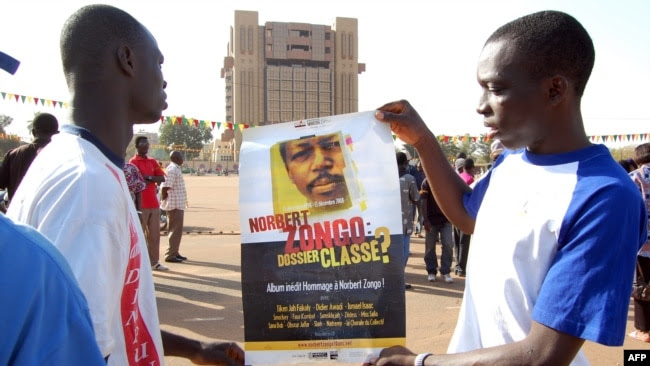 Un portrait du journaliste assassiné Norbert Zongo.