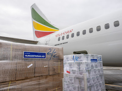 737-8 ETH Humanitarian Cargo Load