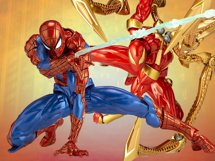 Marvel Amazing Yamaguchi Revoltech Spider-Man (Ver. 2.0) & Iron Spider (Reissue)