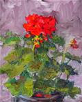 geraniums before the storm,still life,oil on art panel.10x8,price$200 - Posted on Wednesday, April 1, 2015 by Joy Olney