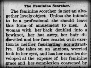 Female Scorcher, Saturday Evening Mail