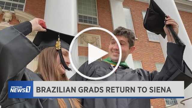 Brazil graduates return to siena in cap and gown