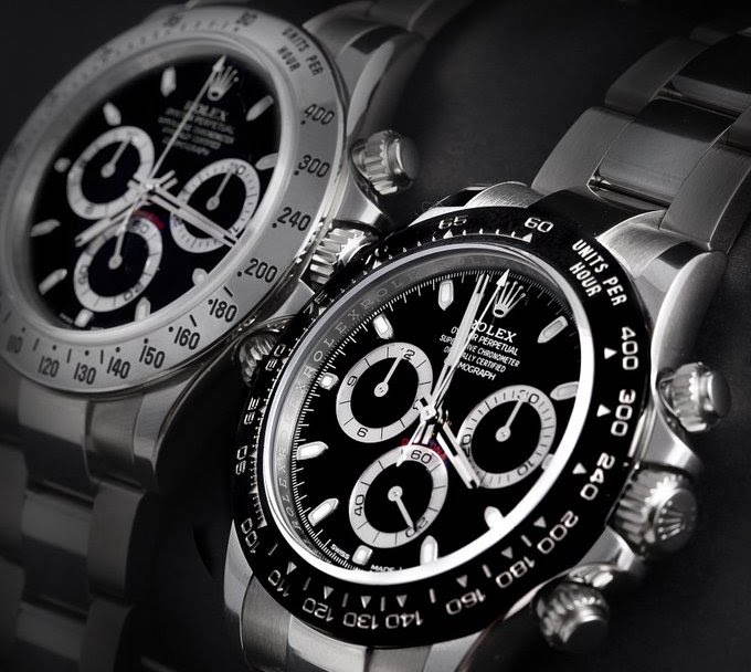 Rolex Daytona Steel Bezel Watch 116520 vs Rolex Daytona Ceramic Bezel Watch 116500