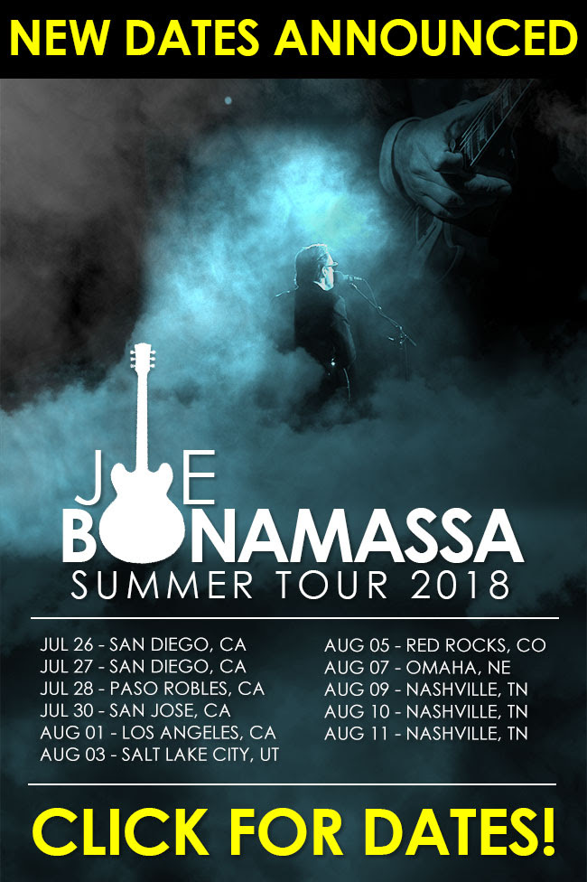 Joe's New Tour Dates!