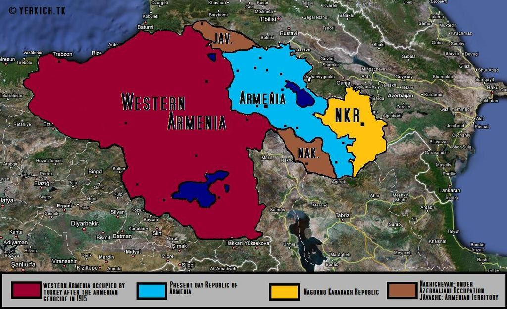 Армяне в турции карта