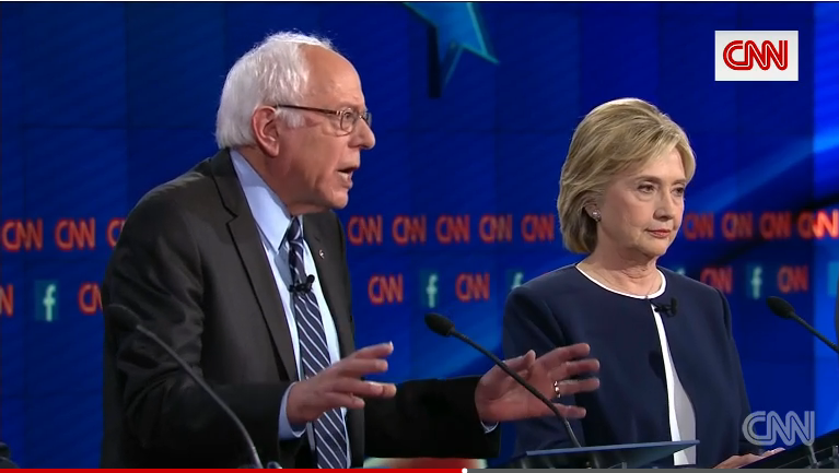 Bernie Sanders and Hillary Clinton debate