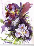 8.5x11 Bearded Iris Flowers Floral Still Life Mixed Media Penny Lee StewArt - Posted on Sunday, February 22, 2015 by Penny Lee StewArt