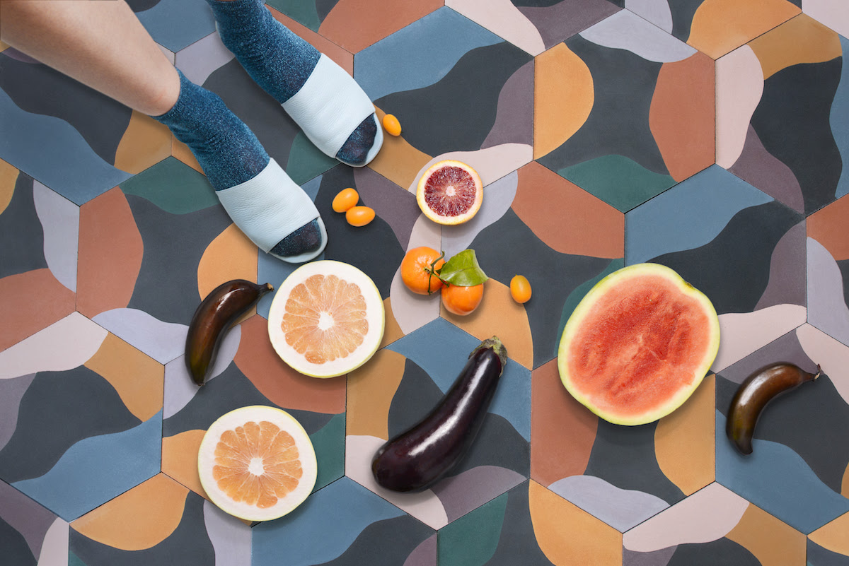 juju-papers-fruit-salad-black-cement-hex-tile-environment 2 juju-papers-fruit-salad-black-cement-hex-tile-environment 2