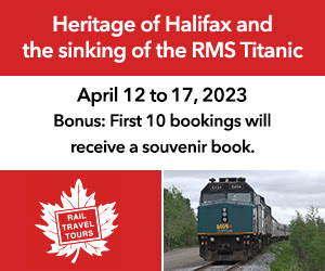 Reserve your spot on train tours of the heritage of Halifax and the sinking of the Titanic.