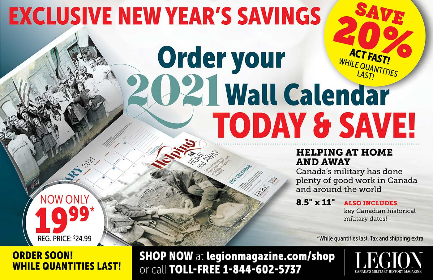 Legion Wall Calendar.