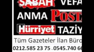 Sabah Vefat ilan Bürosu 0212 585 23 75 Sabah ilan Bürosu Sabah Eleman ilan Bürosu