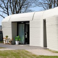 The home was 3D-printed using concrete