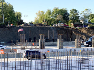 Keystone Avenue bridge piers at I-465