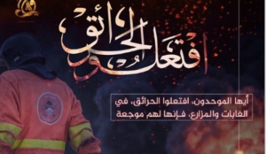 Islamic State encourages Muslims to set forest fires in US and Europe in “new way of waging jihad”