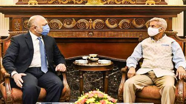  External Affairs Minister S Jaishankar with Foreign Minister of the Islamic Republic of Afghanistan Mohammed Haneef Atmar during a meeting, in New Delhi. 