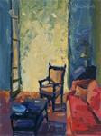 A Place to Sit - Post Workshop - Original Oil Painting of an Interior - Art for the Home - Art For S - Posted on Wednesday, January 7, 2015 by Kim VanDerHoek