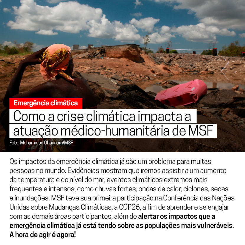 Emergência climática: Como a crise climática impacta a atuação médico-humanitária de MSF