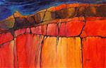 Geologic Abstract Mixed Media Painting "Grand Canyon 4" by Colorado Artist Carol Nelson - Posted on Saturday, February 7, 2015 by Carol Nelson