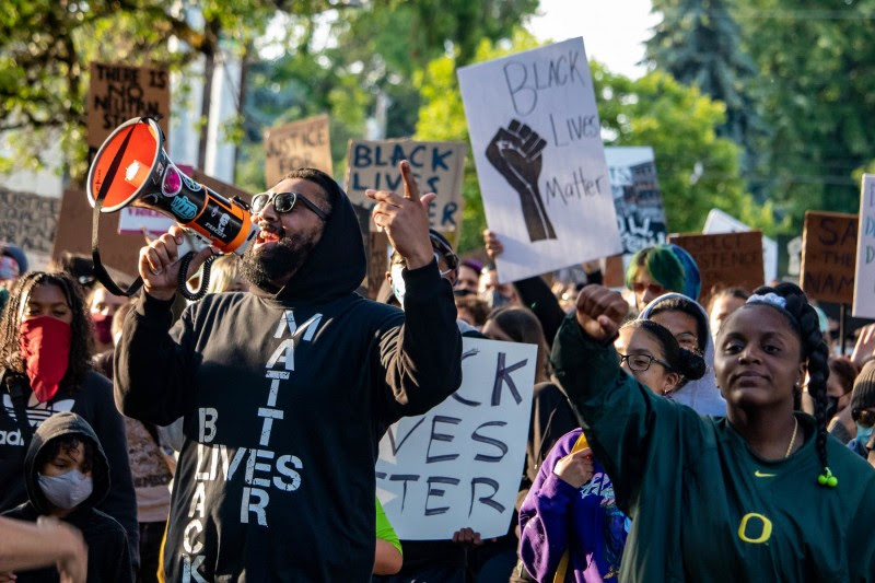 <p>Protestas antirracistas en Monroe park (Eugene, Oregon).</p>