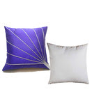 Zikrak Exim Blue colored Bloom Rays Cushion With Fillers (2 pieces)
