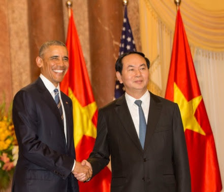 TT Obama và CTN Trần Đại Quang. Nguồn: internet