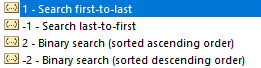 binary searches