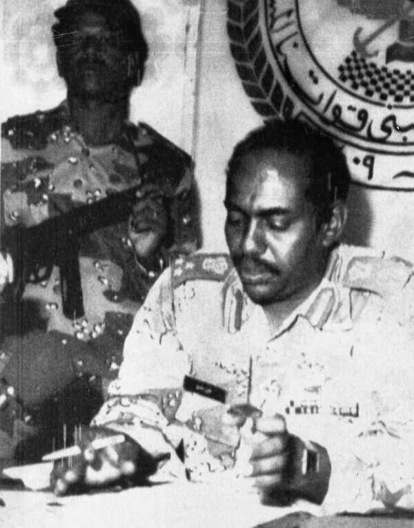 Omar Al-Bachir, lors de son coup d’Etat en juillet 1989.