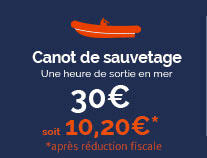 Canot de sauvetage (Une heure de sortie en mer) - 30€, soit 10,20€*