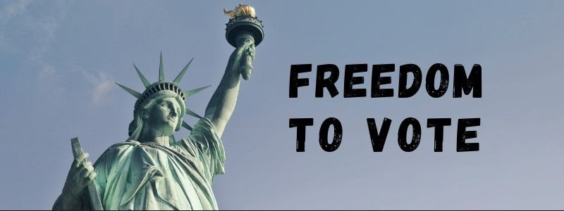 Freedom to vote. Whatever our color, background or zip code, most of us believe that voters pick our leaders -- our leaders do not get to pick their voters. When it comes to our elections, we want a transparent process we can trust, where Americans have equal freedom to vote, whether we live in a small town or big city, the south or the north.