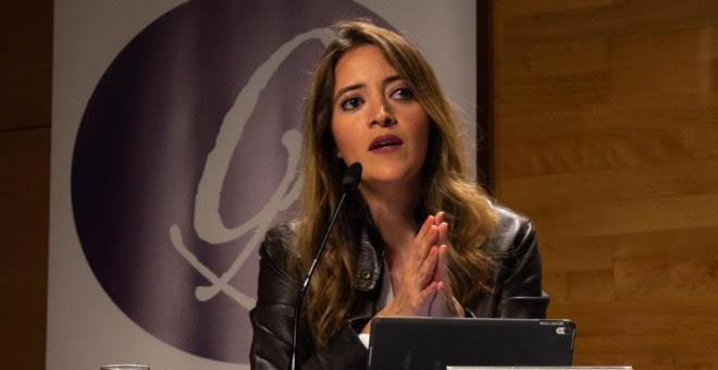 Xiomara Zelaya durante su ponencia en La Casa Encendida de Madrid.