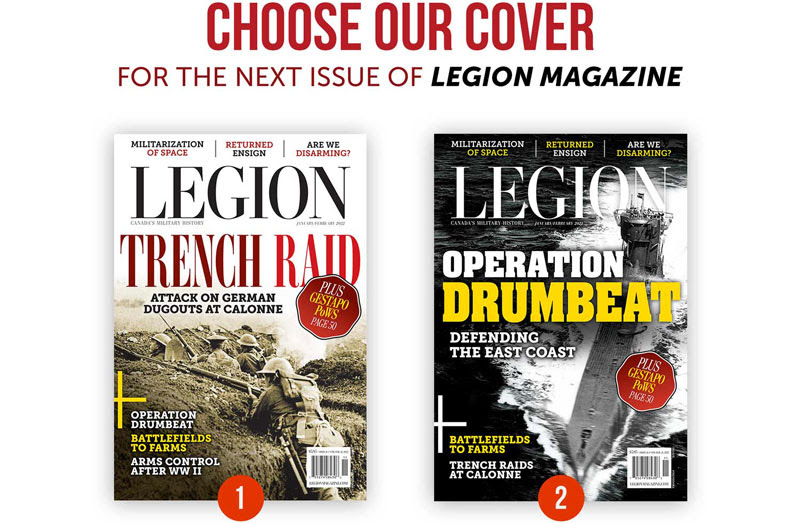 Choose our cover for the next issue of Legion Magazine!