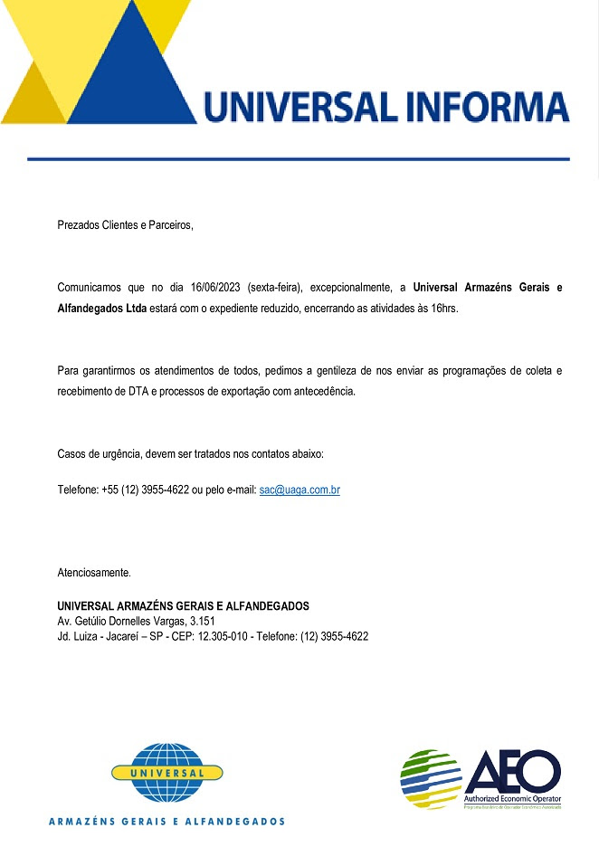 COMUNICADO CLIA UNIVERSAL