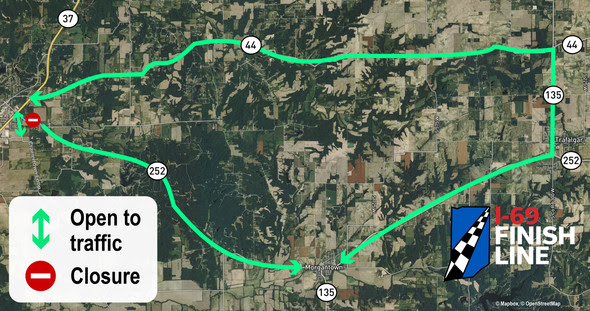 State Road 252 detour map
