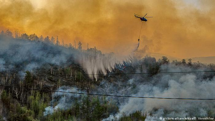 Тушение пожара на Камчатке, июнь 2020