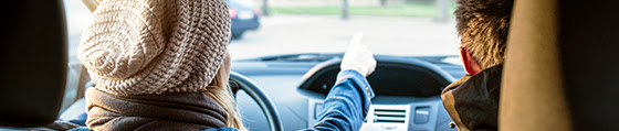 a person driving a car