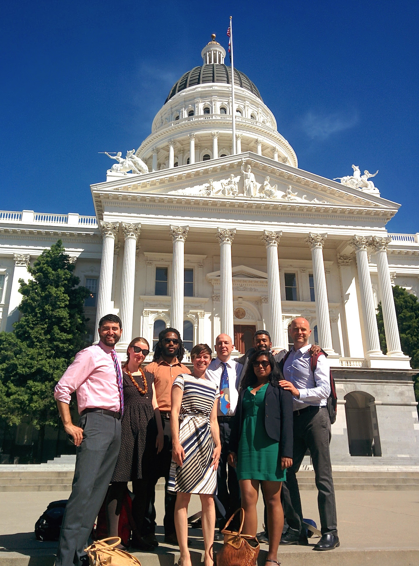 Part of the team that attended committee hearings in Sacramentoto advocate for workplace democracy! 