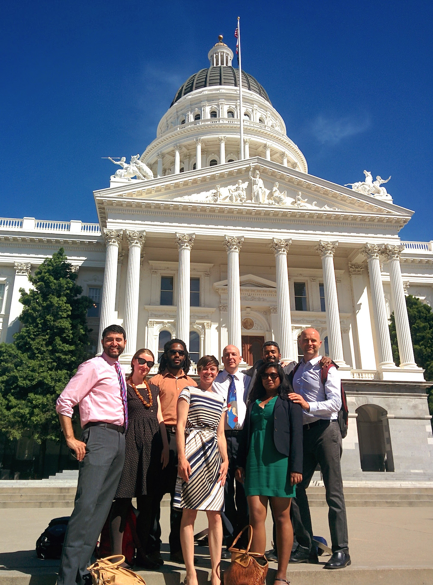 Part of the team that attended committee hearings in Sacramentoto advocate for workplace democracy! 