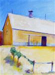 Barn in Yellows - Posted on Saturday, November 29, 2014 by Claire Whitehead