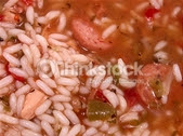 Perlo, a food dish made with chicken, sausage, and rice