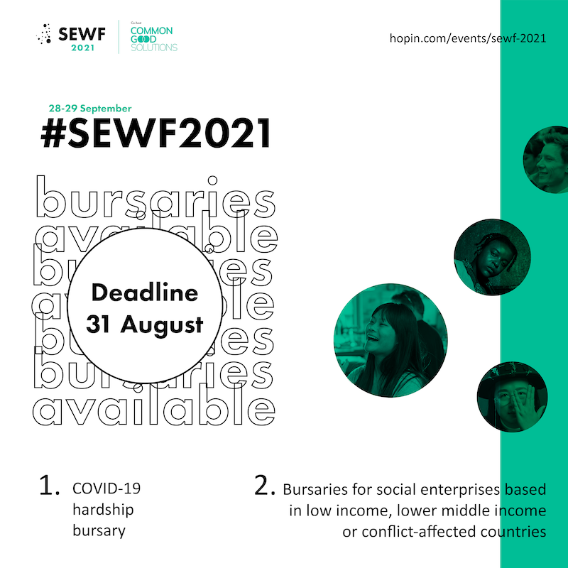Apply for a bursary ticket on or before 31 August