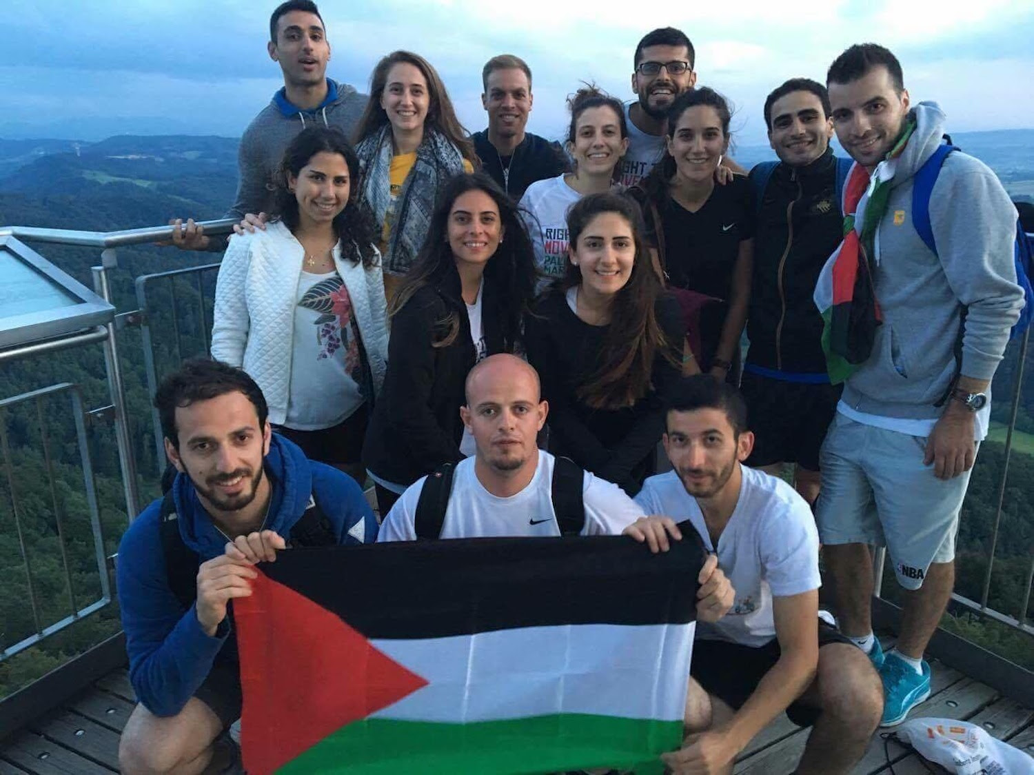 Palestinian marathoners from Right to Movement