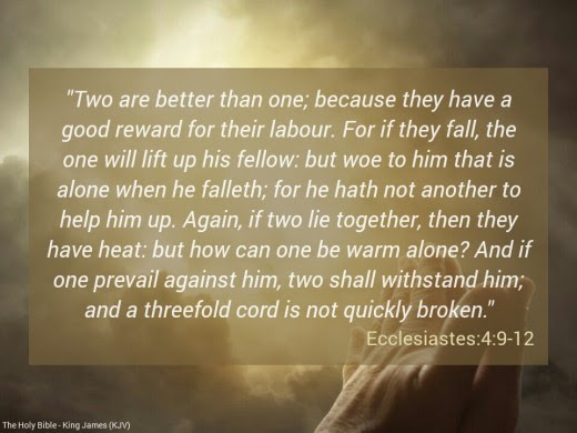 Bible verse about staying together with your spouse